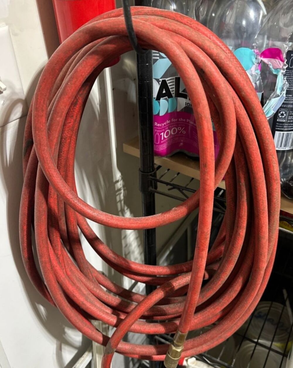 Compressor Air Hose 50ft x 3/8in 250 PSI Oil-Resistant Rubber Red